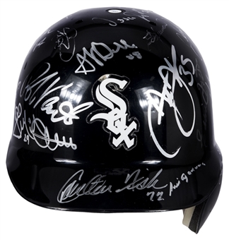 Chicago White Sox Hall of Famers and Stars Multi Signed Batting Helmet With 15+ Signatures Including Fisk, Aparicio & Thomas (JSA)